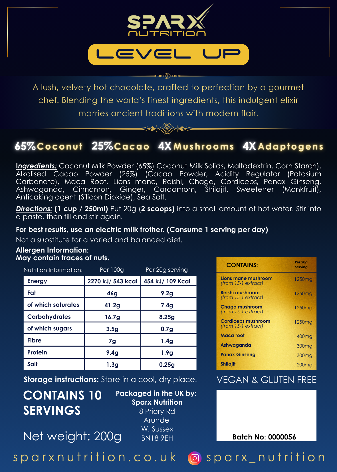 LEVEL UP - 10 Servings (200g)